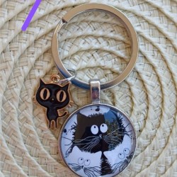 Μπρελόκ με σχέδιο γάτες