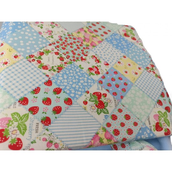 Σκηνή patchwork γαλάζιο Σκηνή patchwork γαλάζιο