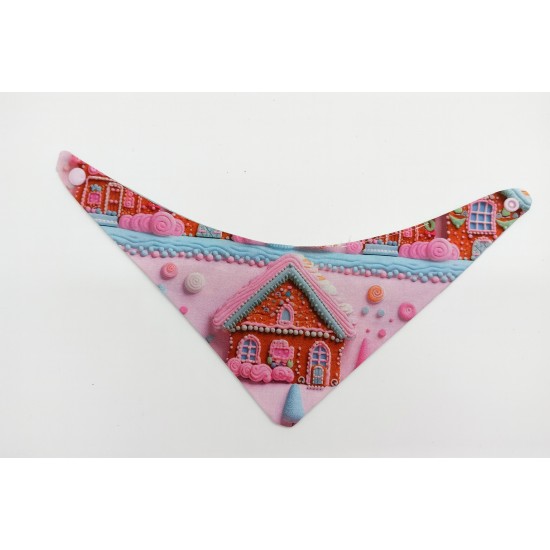 Mπαντάνα γάτας χριστουγεννιάτικη ροζ