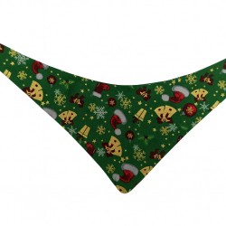 Mπαντάνα γάτας χριστουγεννιάτικη πράσινη