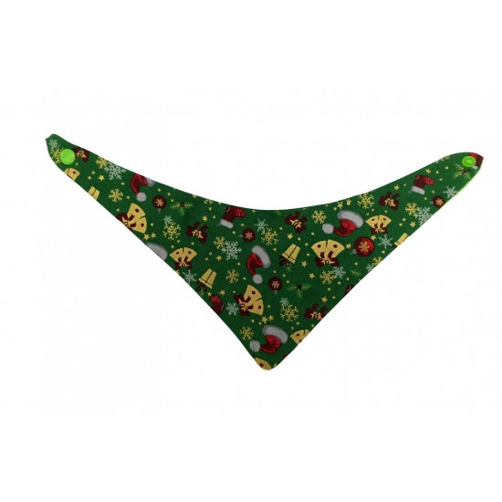 Mπαντάνα γάτας χριστουγεννιάτικη πράσινη