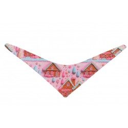 Χριστουγεννιάτικη μπαντάνα σκύλου ροζ