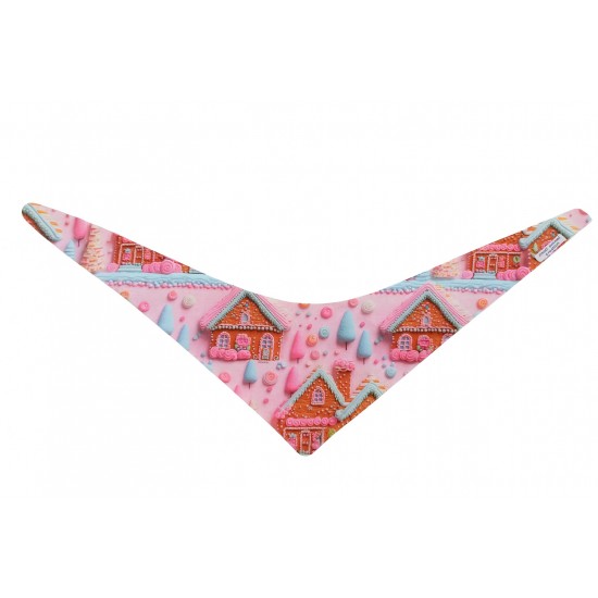 Χριστουγεννιάτικη μπαντάνα σκύλου ροζ