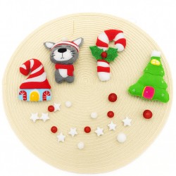 Χριστουγεννιάτικο κουτί άγιος βασίλης με τέσσερα στολίδια