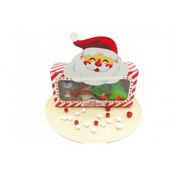 Χριστουγεννιάτικο κουτί άγιος βασίλης με τέσσερα στολίδια