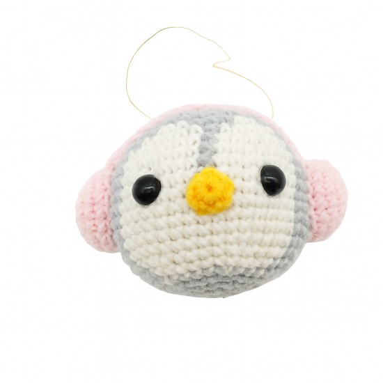 Χριστουγεννιάτικο πλεκτό στολίδι ροζ