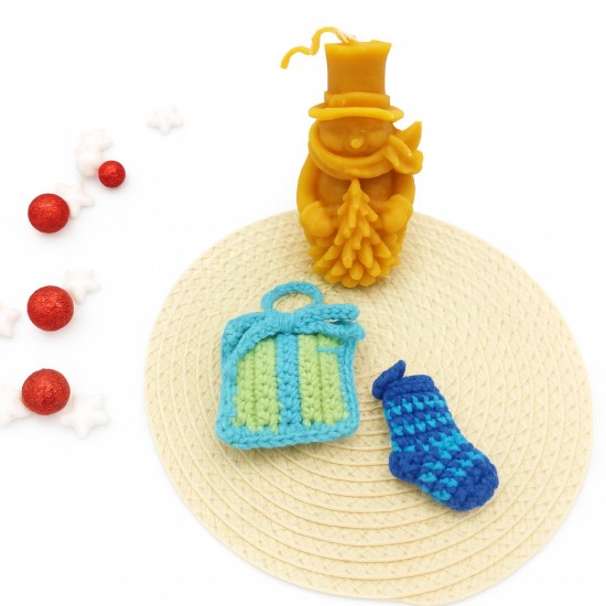 Χριστουγεννιάτικο κουτί με κερί χιονάνθρωπος