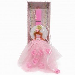 Λαμπάδα ροζ πριγκίπισσα 