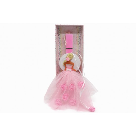 Λαμπάδα ροζ πριγκίπισσα 