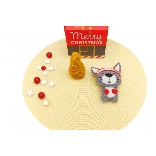 Χριστουγεννιάτικο κουτί με κερί νάνος και στολίδι 