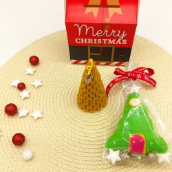 Χριστουγεννιάτικο σετ με κερί δέντρο και στολίδι 