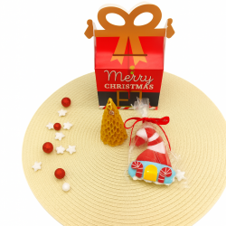 Χριστουγεννιάτικο κουτί με κερί και στολίδι 