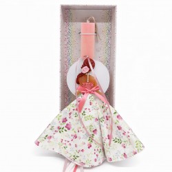 Λαμπάδα κοπέλα με ανοιξιάτικο φόρεμα 