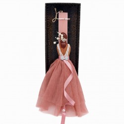 Λαμπάδα κοπέλα με φόρεμα 