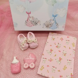 Kουτί δώρου για νεογέννητο κορίτσι κουνέλια