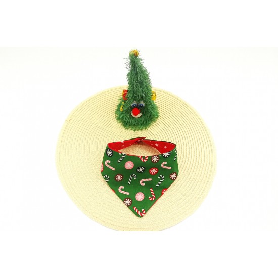 Mπαντάνα γάτας χριστουγεννιάτικη