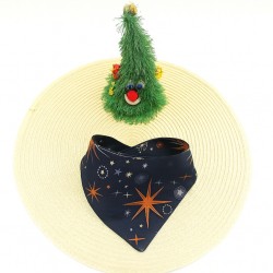 Mπαντάνα γάτας χριστουγεννιάτικη μπλε