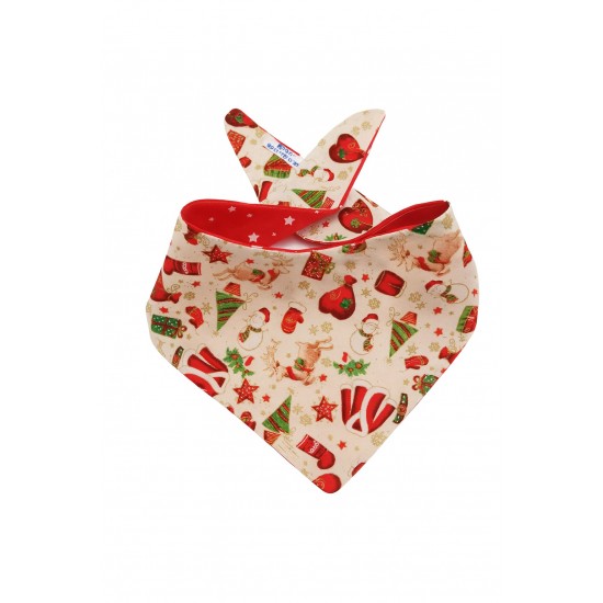 Mπαντάνα σκύλου χριστουγεννιάτικη vintage