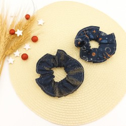 Χριστουγεννιάτικα Scrunchies Blue