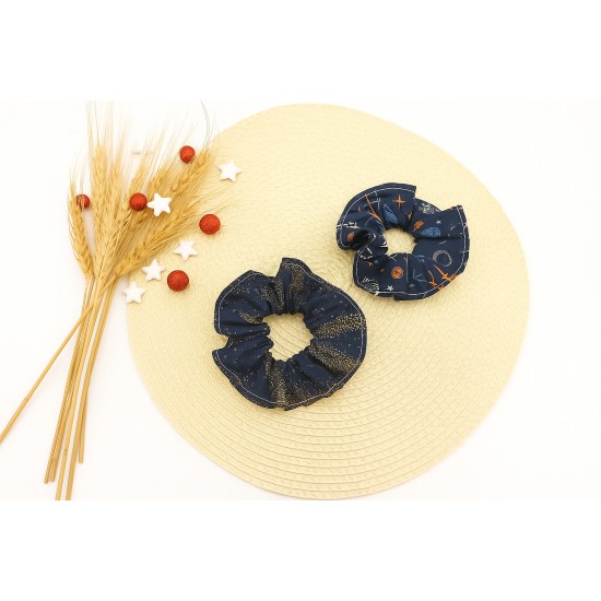 Χριστουγεννιάτικα Scrunchies Blue