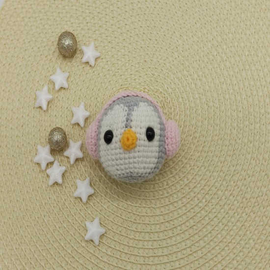 Χριστουγεννιάτικο πλεκτό στολίδι ροζ