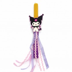 Λαμπάδα μωβ σε κουτί happy easter 