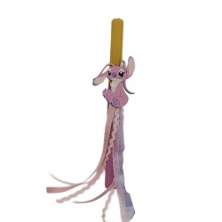 Λαμπάδα τερατάκι λιλά σε κουτί happy easter 