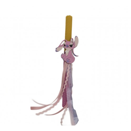 Λαμπάδα τερατάκι λιλά σε κουτί happy easter 