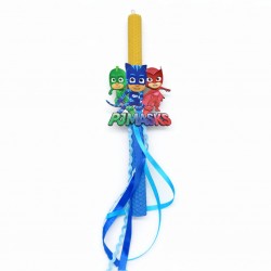 Λαμπάδα σούπερ ήρωες μπλε σε κουτί happy easter 