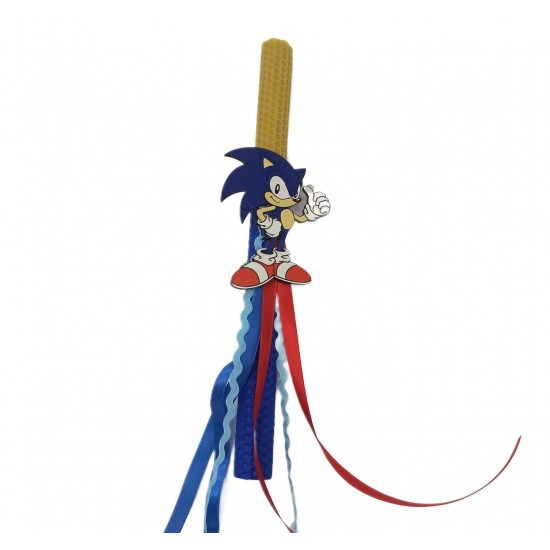 Λαμπάδα ήρωας μπλε σε κουτί happy easter 