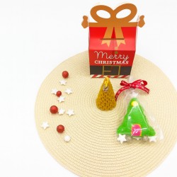 Χριστουγεννιάτικο σετ με κερί δέντρο και στολίδι 