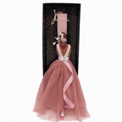 Λαμπάδα κοπέλα με φόρεμα 