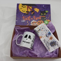 Κουτί δώρου με κούπα και κασετίνα halloween